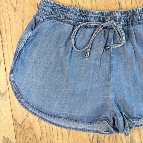 Lovestitch Women’s Tencel Blue Pull-On Casual Wear Drawstring Shorts Size Small - Picture 2 of 7